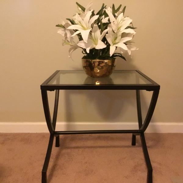 Photo of Glass Top End Table