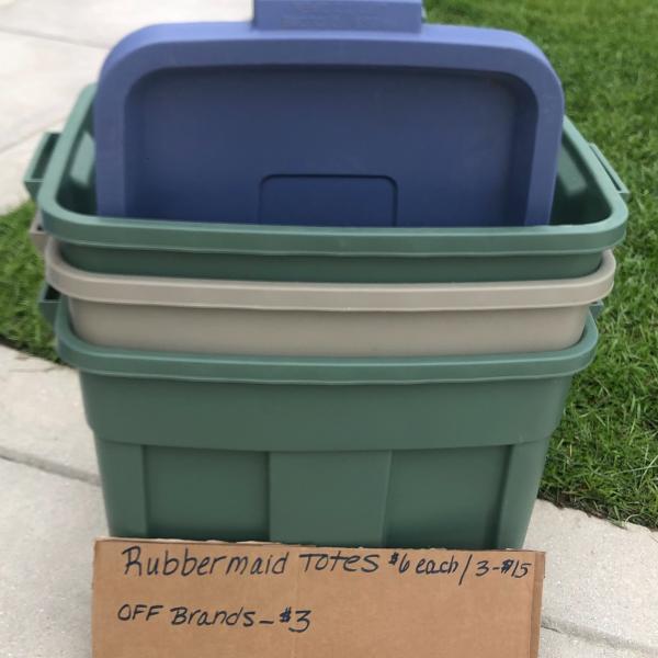 Photo of Storage totes bins 