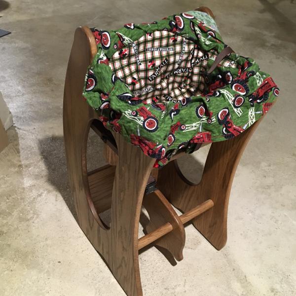 Photo of High Chair, 3-in-1, solid wood, with hand-made fabric insert
