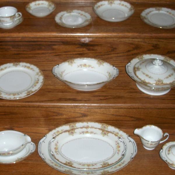 Photo of Vintage 98 Piece Dinner Set, Service for 12, by ESCO. Fine China.