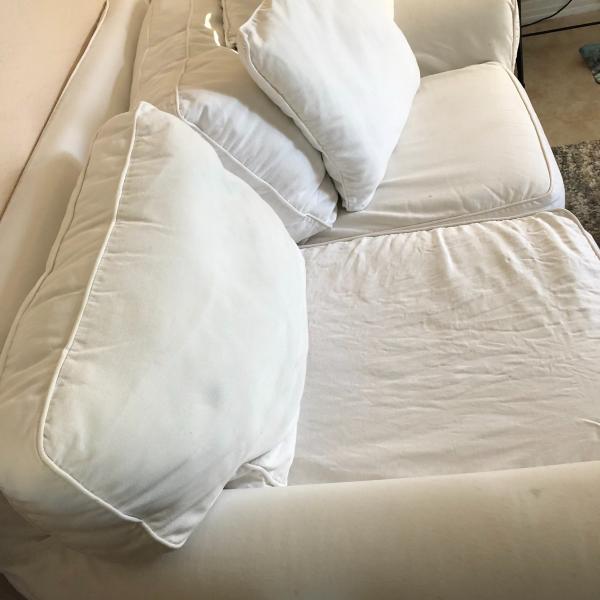 Photo of Ikea White Small Sofa  w / Washable Cover