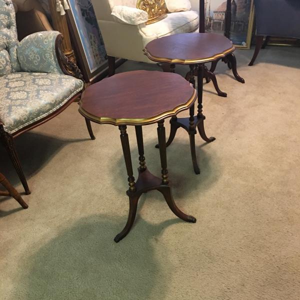Photo of 2 Antique Wood Table