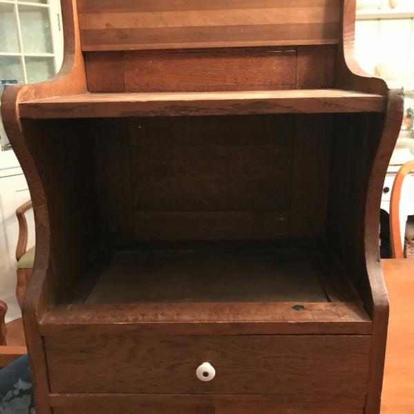 Photo of Antique cabinet that can be hung on wall or used as an endtable