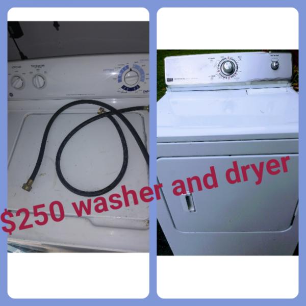 Photo of GE Washer and Maytag Dryer