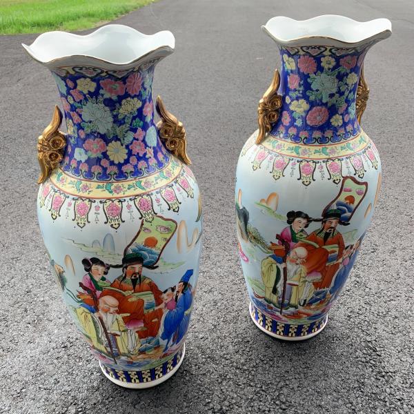 Photo of Vintage large Asian urns 