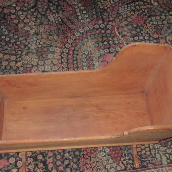 Photo of ANTIQUE 1800's WOOD CRADLE (GREAT TO DISPLAY DOLLS, STUFFED ANIMALS, TOY BIN)