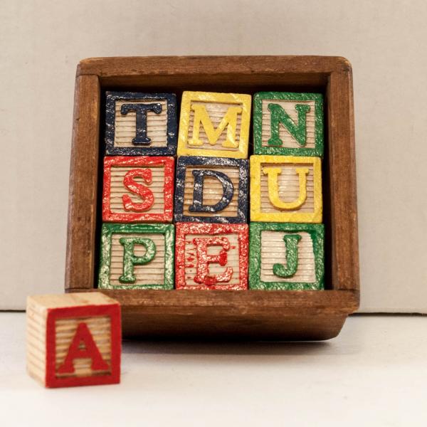 Photo of Vintage mini alphabet blocks