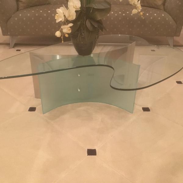 Photo of Modern designer glass coffee table