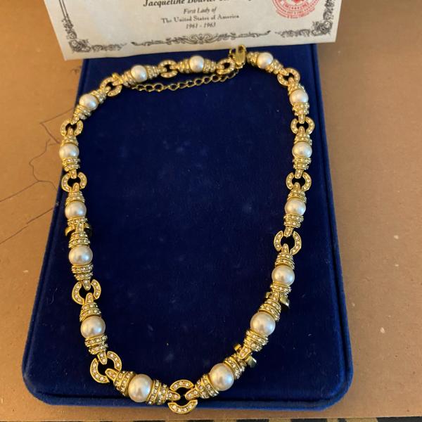Photo of Jackie Kennedy reproduction necklace