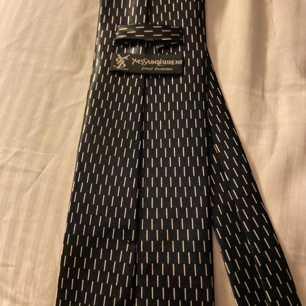 Photo of Designing Men Black with small white line tie