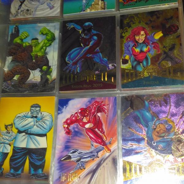 Photo of Marvel /fleer super hero cards book
