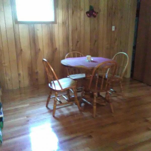 Photo of Round Solid Wood Kitchen table with 4 chairs