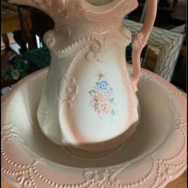 Photo of Vintage Victorian venetian Pitcher and water basin!Large size