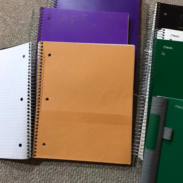Photo of Nine college notebooks 