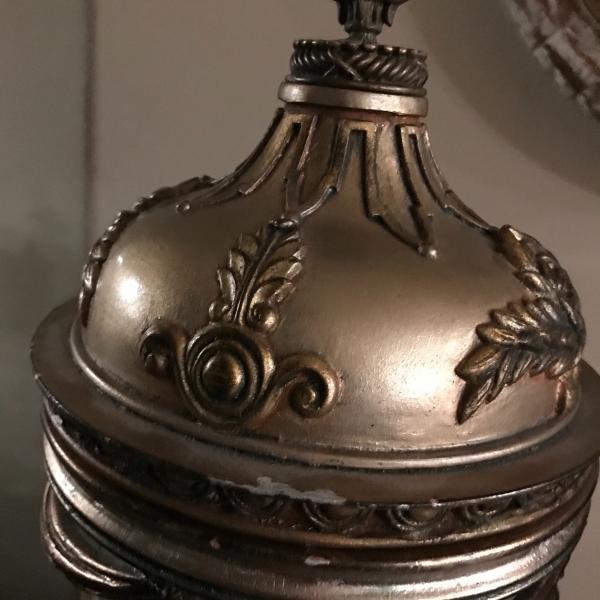 Photo of Set Metal & Glass Covered Urns