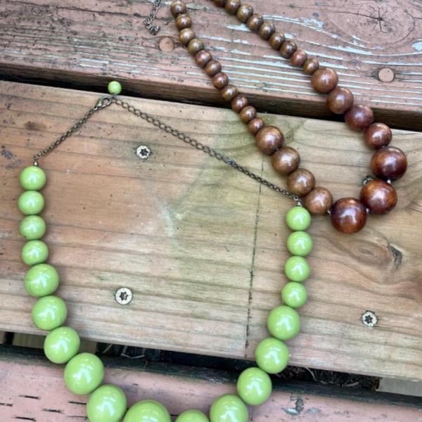 Photo of Vintage wood bead necklaces from 70’s