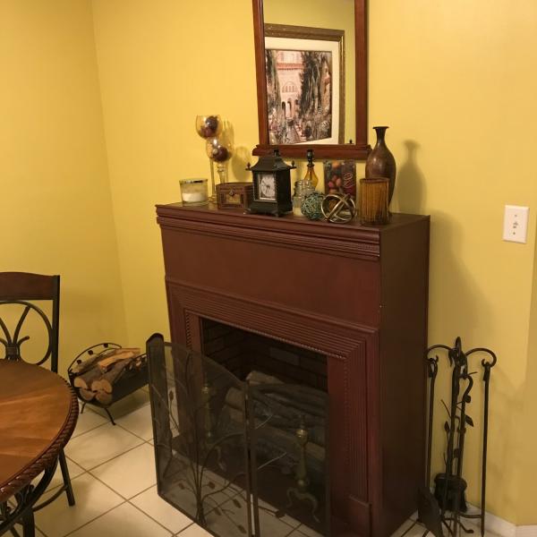 Photo of FAUX FIREPLACE WITH ACCESSORIES