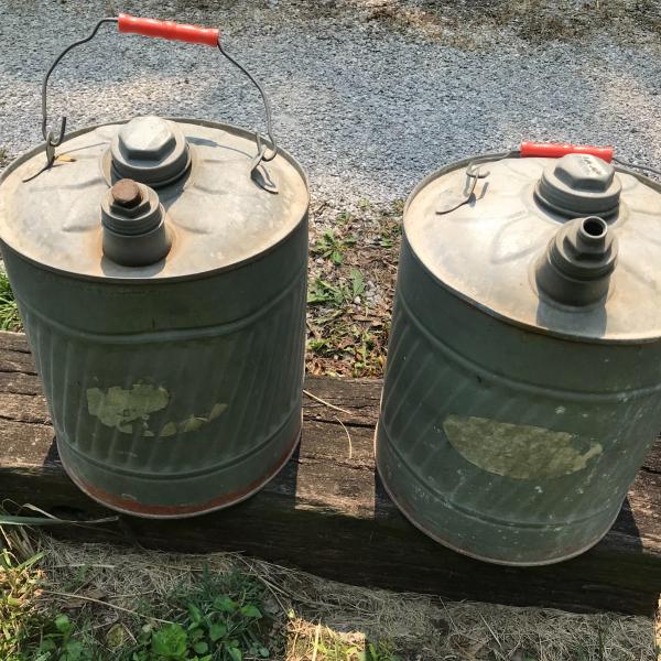 Photo of Vintage metal gas cans 