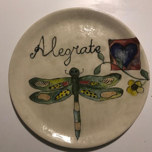 Photo of Hand Painted Dragonfly Plate