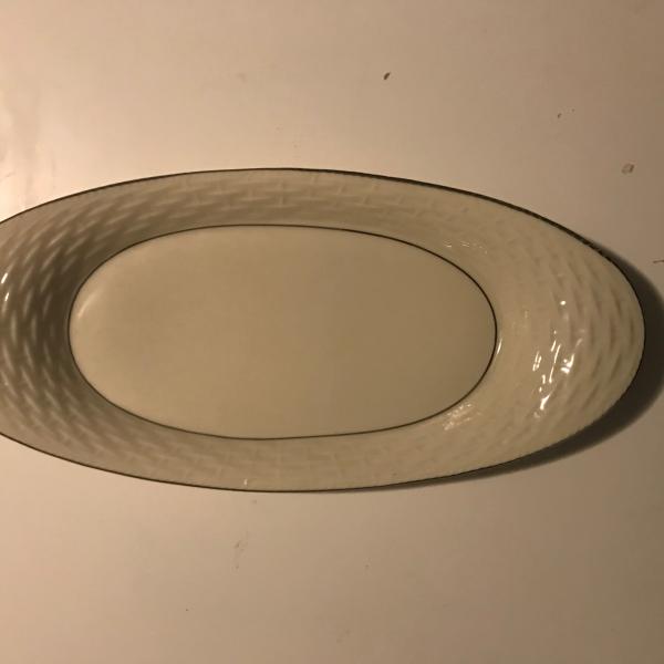 Photo of 12” Lenox Serving Platter Platinum Trimed