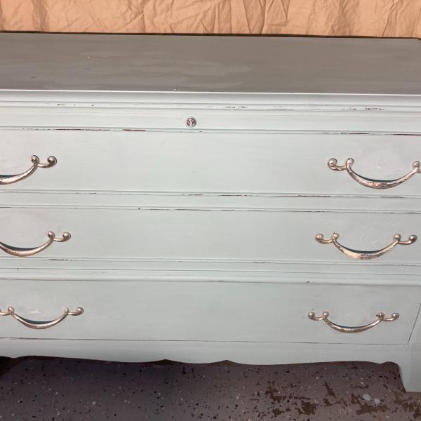 Photo of Distressed Cedar Chest & Chairs