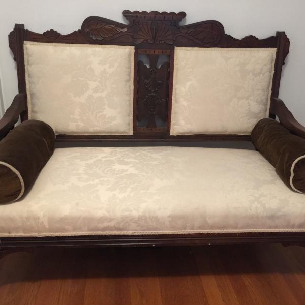Photo of Victorian antique settee is a bit of history in your home