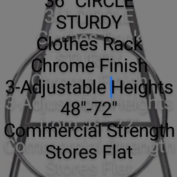Photo of A1-CLOTHES RACK *36" ROUND. *Adjustable Height 48"-72"