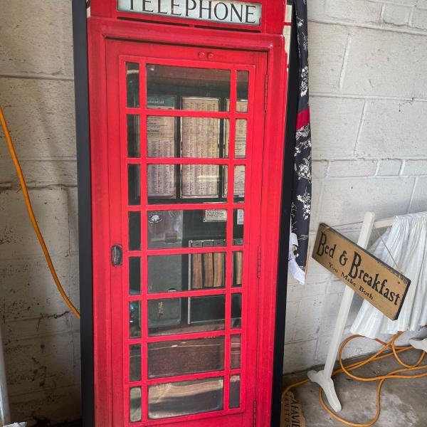 Photo of telephone booth wall hanging