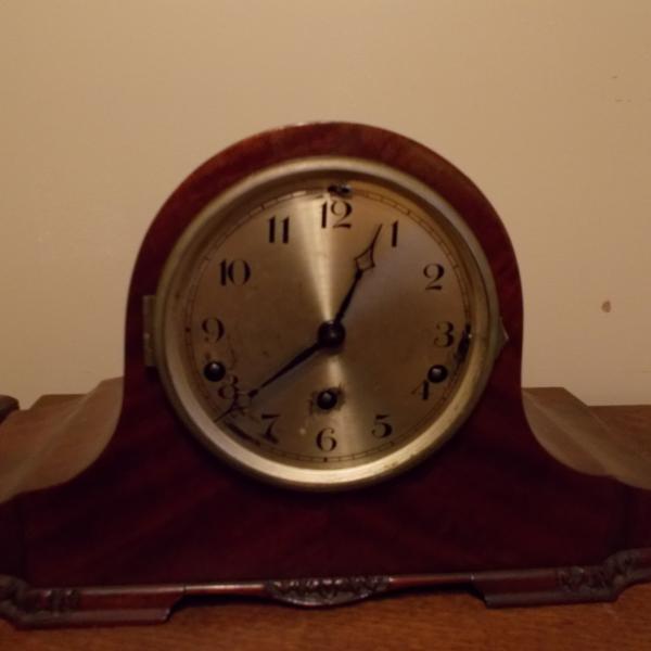 Photo of 1920 8 Day Rosewood Clock has been cleaned and oiled, Keep good time.