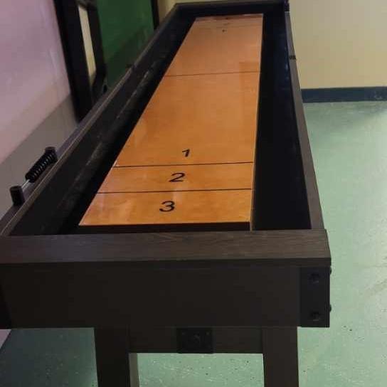 Photo of Shuffleboard Table and Pucks