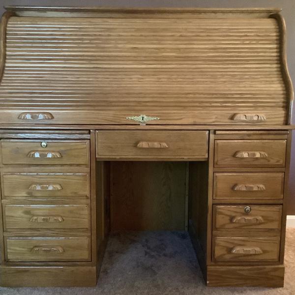 Photo of Computer roll top desk - excellent condition.