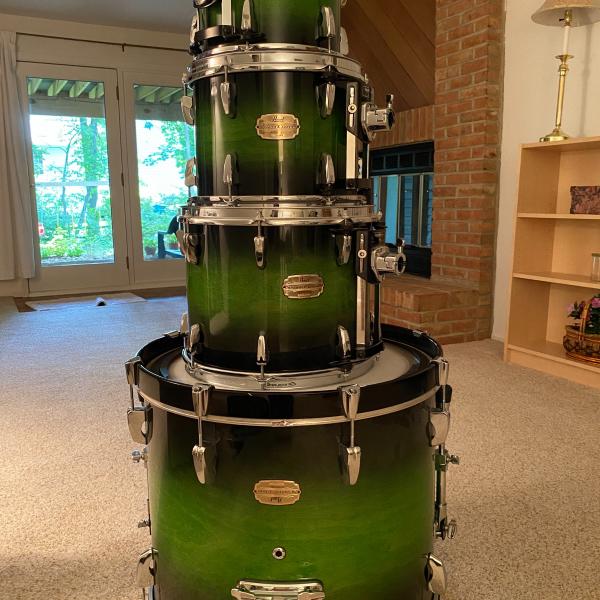 Photo of Pearl Session Custom Greenburst Drum kit