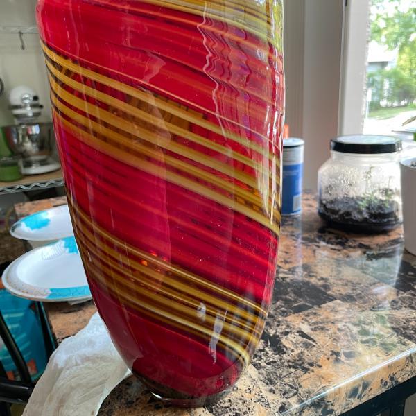Photo of Beautiful blown glass vase