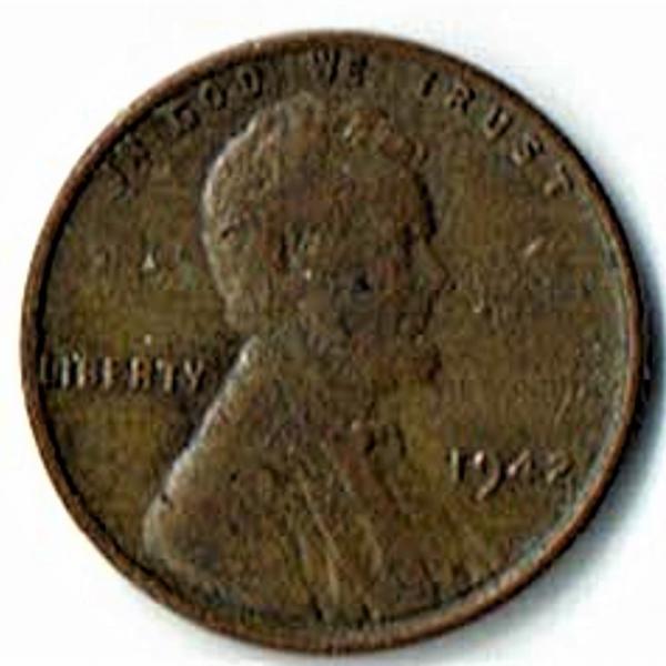 Photo of 1942 Lincoln Wheat Penny - No Mint Mark