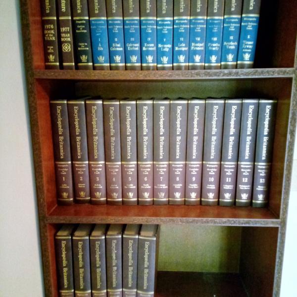 Photo of vintage Encyclopedia Britannica--complete 15th edition, mint condition!