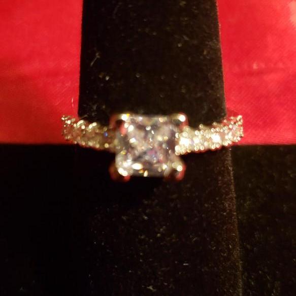 Photo of Sterling silver diamond ring size 7 
