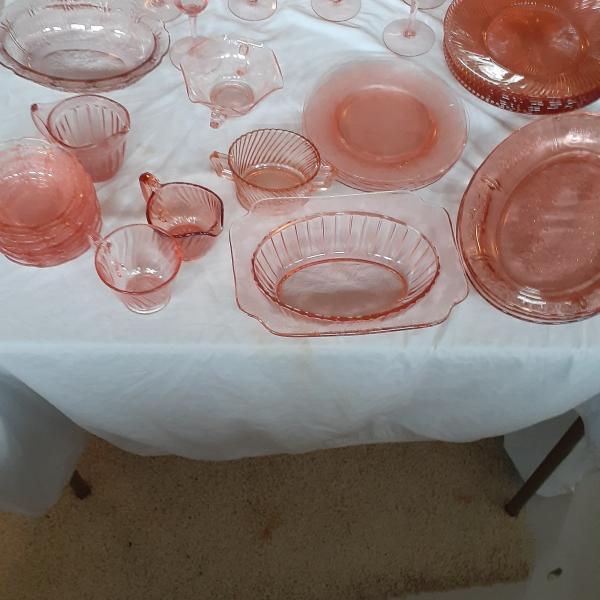 Photo of Pink Depression Glass