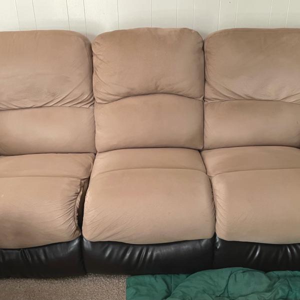 Photo of LaZboy reclining sofa and loveseat 