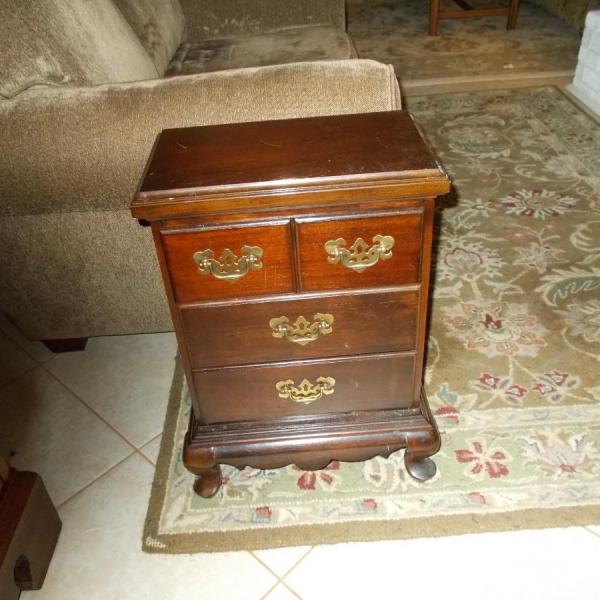 Photo of Three Drawer Cherry Side Table