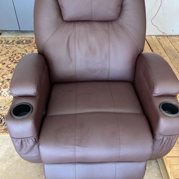 Photo of Like new massage chair w  heat 2 cup holders