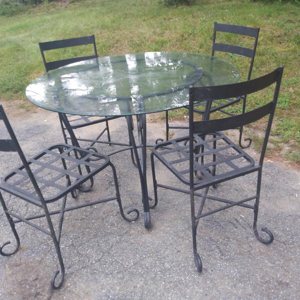 Photo of Iron table with chairs