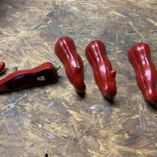 Photo of Cast iron chili pepper hooks