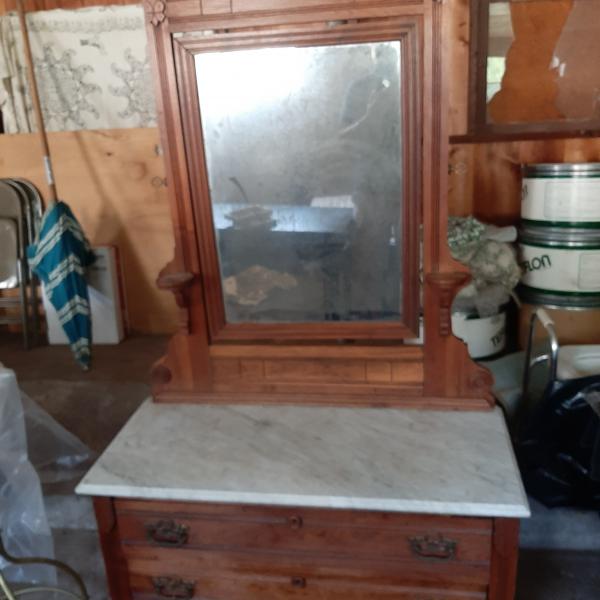 Photo of Eastlake marble top dresser