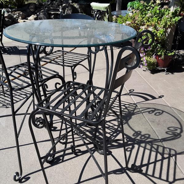 Photo of Bistro Iron table with 4 chairs