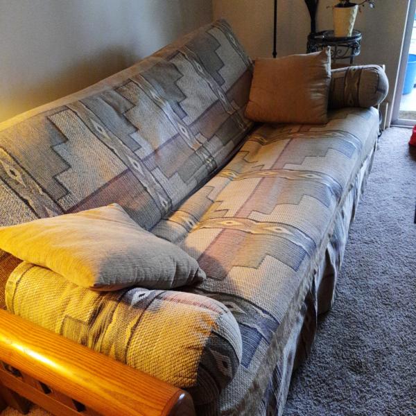 Photo of Futon couch and Chair