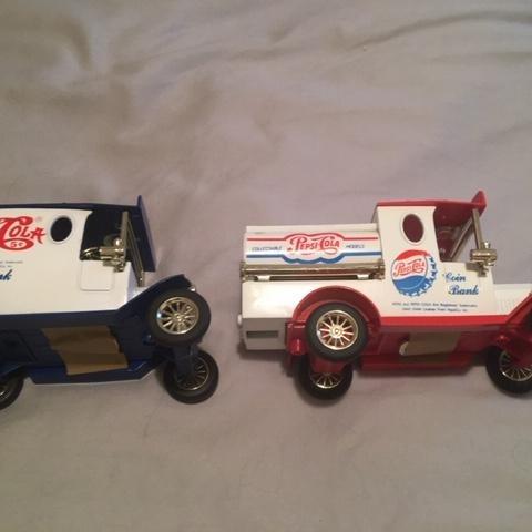 Photo of 2 Collectible Pepsi Cola Truck Banks with keys!
