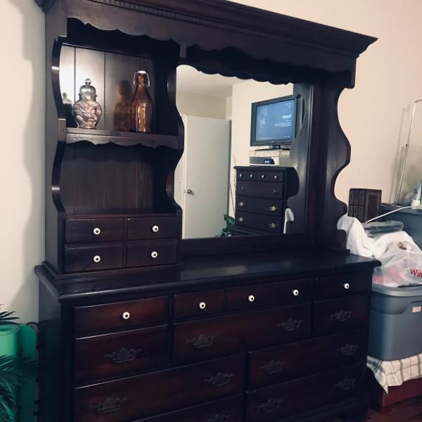 Photo of Solid Wood Pine Queen (or Full) Bedroom Set