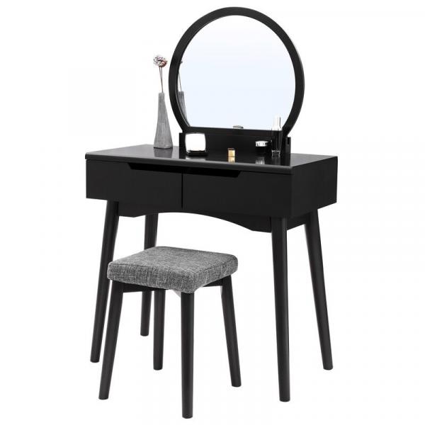 Photo of Chic Black Vanity Set (listed on Wayfair.com for $155)