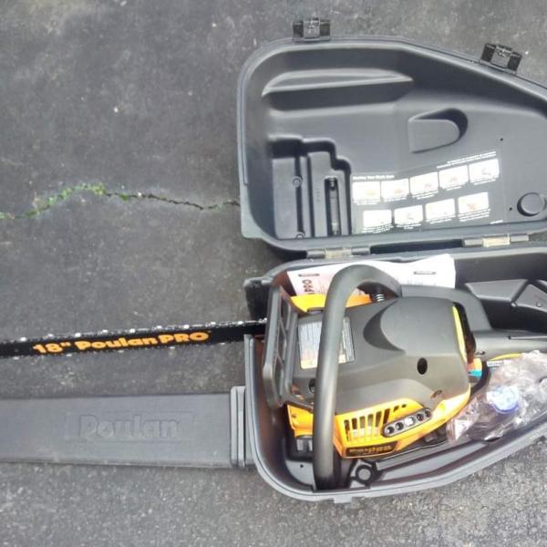 Photo of Poulan 18" Pro chain saw, little used, model PP4218AVX, 42cc with case