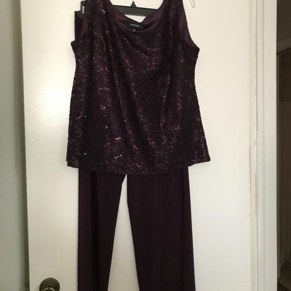 Photo of Purple Ladies 3 Piece Pantsuit Size 12